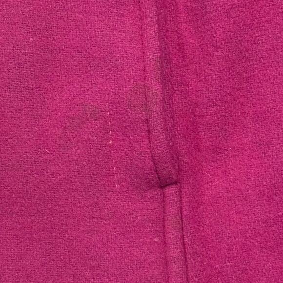 Ulla Popken Coat Wool Relaxed Minimalist Preppy 90s Statement Magenta Size 20/22 - Picture 6 of 9